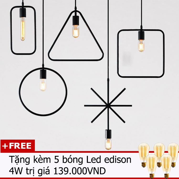 Bộ 5 đèn thả trần trang trí hình học thcn116