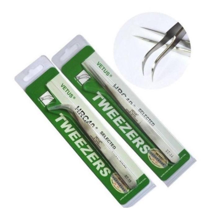 Combo nhíp thẳng & cong tweezers vetus