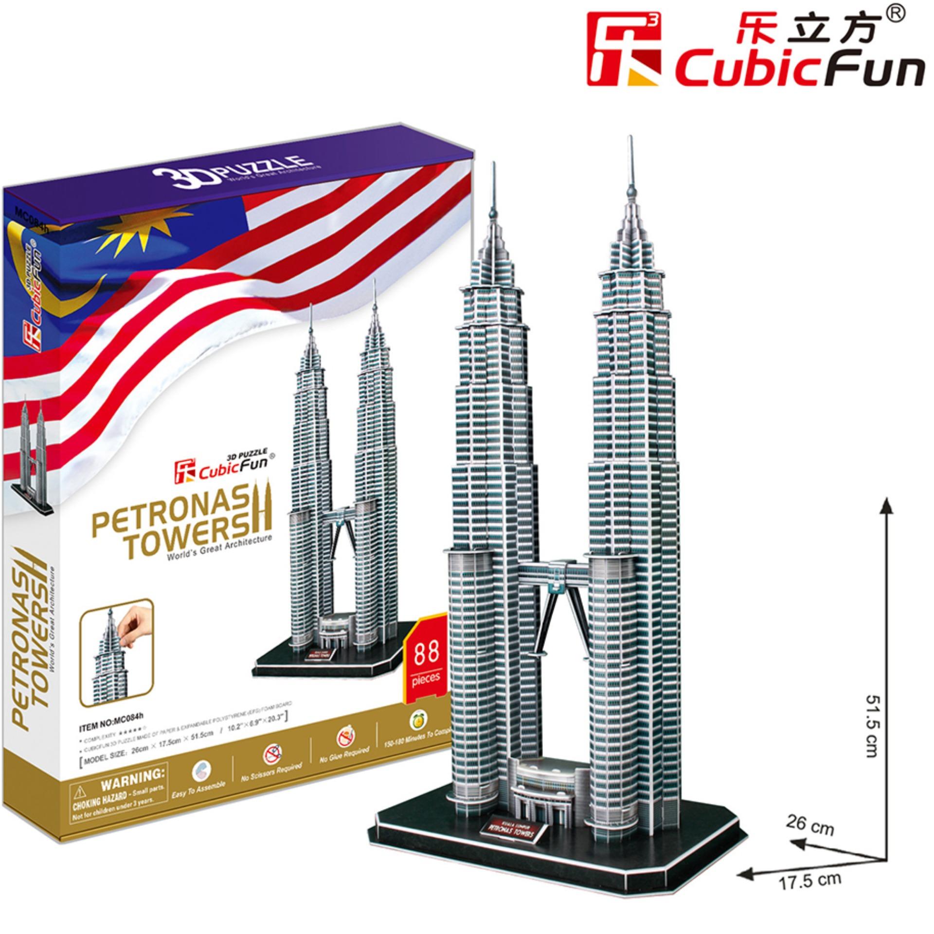 Đồ chơi xếp hình trí tuệ 3D cỡ lớn - Mô hình Tháp đôi Petronas