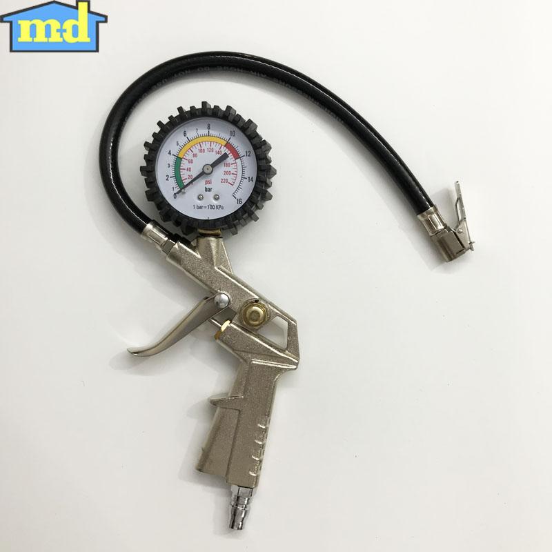 Súng bơm lốp hiệu LT có đồng hồ -  Bơm xe máy/ ô tô bền, đẹp, giá cạnh tranh