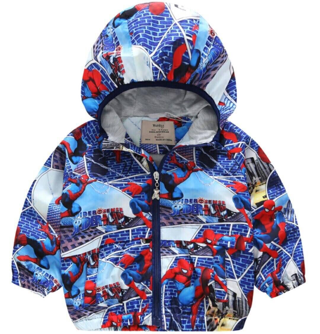 Áo khoác gió bé trai spider man