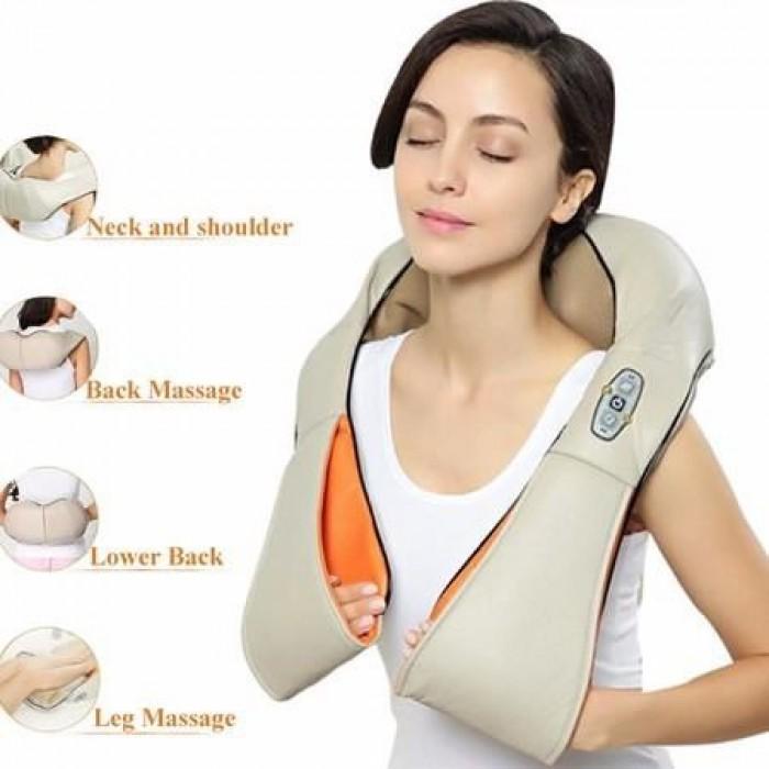 Máy massage giảm đau hồng ngoại, đai massage giảm đau vai gáy 8 bi Hàn Quốc, đai massage day bóp neck massage PL-901