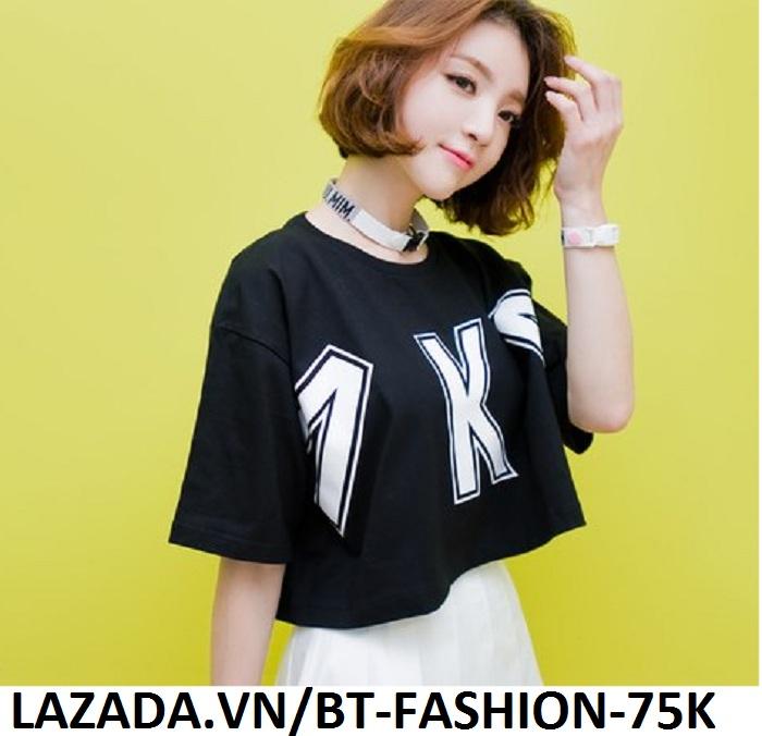 Áo Thun Nữ Kiểu Crop Top (Hở Eo) Thời Trang Hàn Quốc Mới - BT Fashion (AT3-VV)