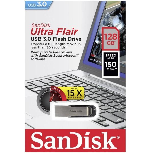 Bảng giá [HCM]USB 3.0 SanDisk CZ73 Ultra Flair 128GB 150Mb/s (Bạc) - Phụ Kiện 1986 Phong Vũ