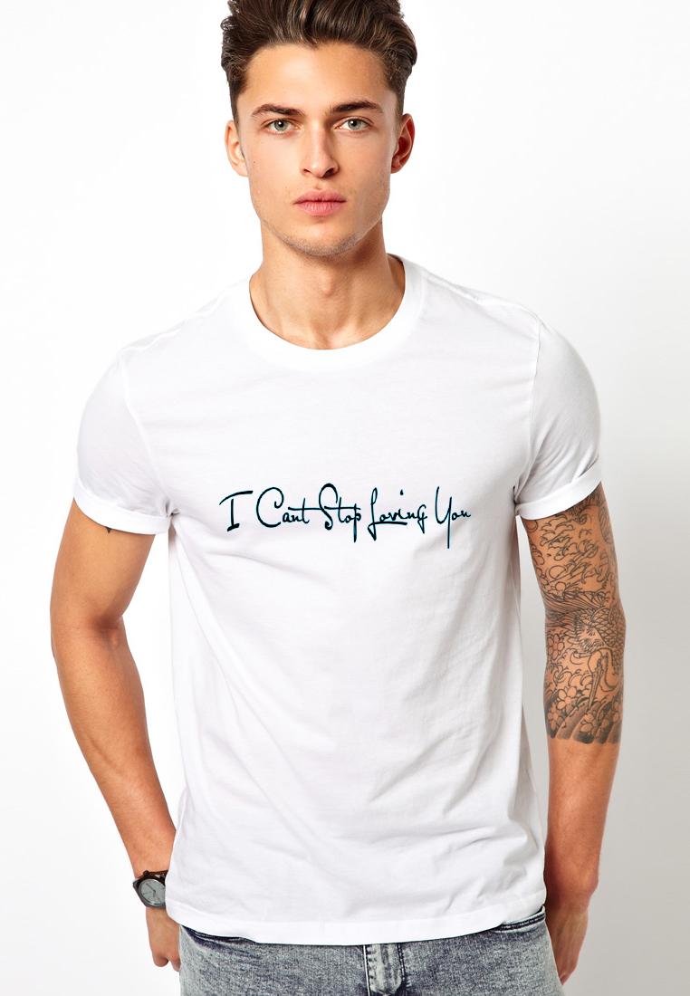 [HCM]Áo thun nam cổ tròn in chữ I cant stop vải đẹp dày mịn AokNam586