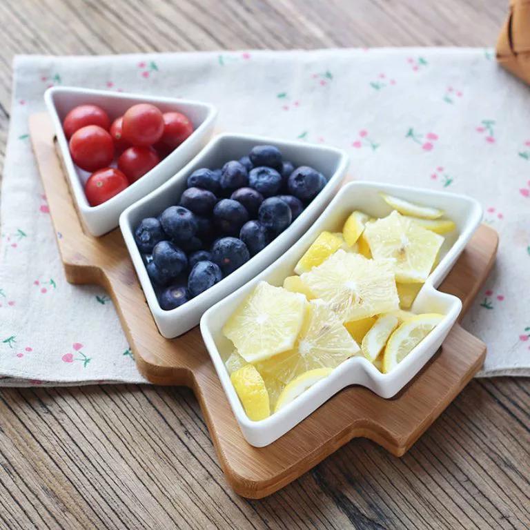 【Hàng Có Sẵn】Khay đựng bánh kẹo bằng sứ GHS-6274