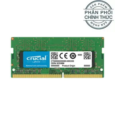 [HCM]Ram Laptop Crucial DDR4 4GB (1x4GB) Bus 2666 SODIMM 1.2v CT4G4SFS8266 - Hãng Phân Phối Chính Thức
