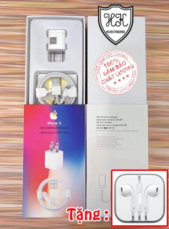 Giá BỘ CỐC VÀ CÁP SẠC ZIN IPHONE X (TẶNG TAI NGHE IPHONE)