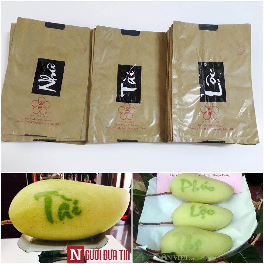 Túi in chữ thư pháp lên Xoài 5 cái