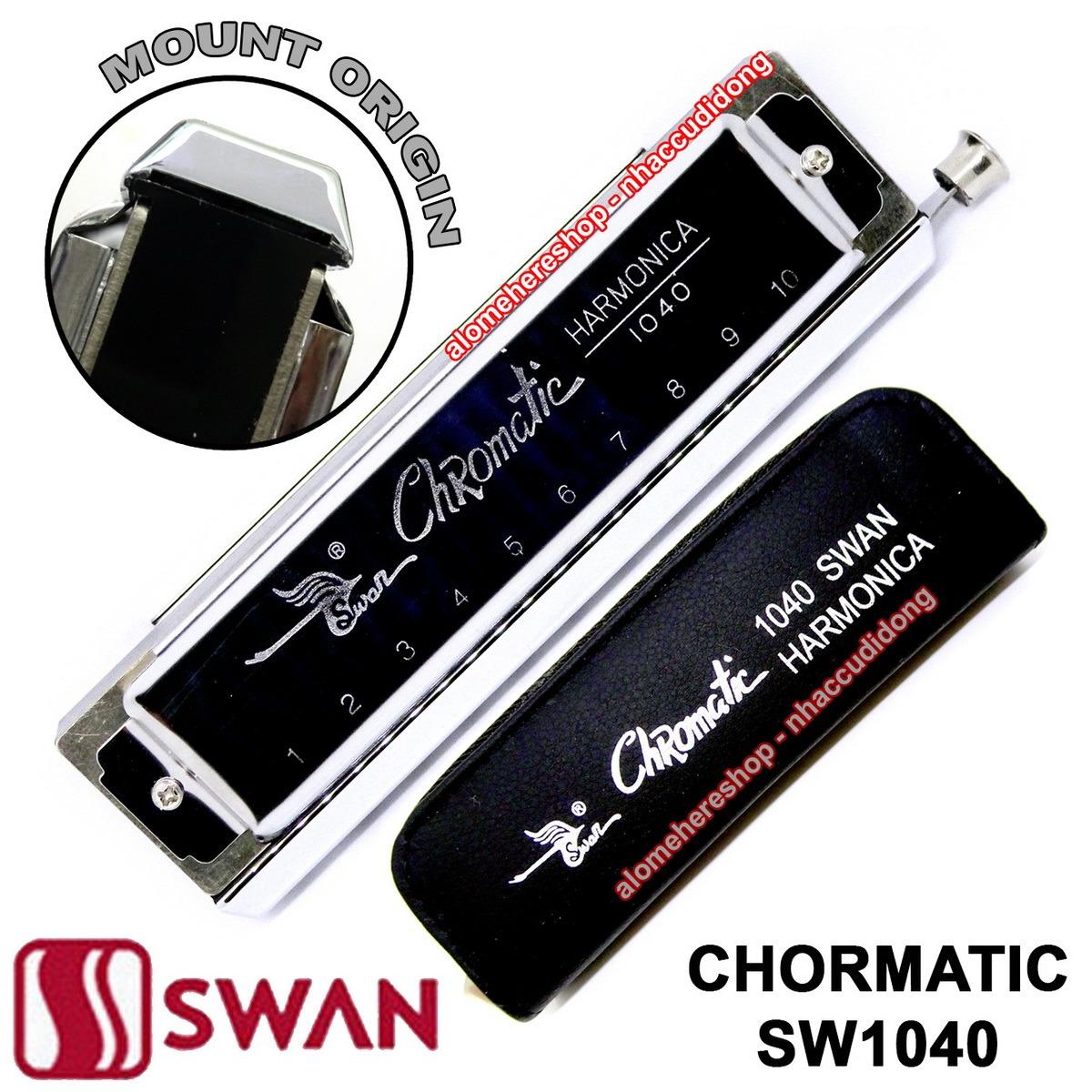 Kèn harmonica chromatic Swan SW1040 (Bạc)