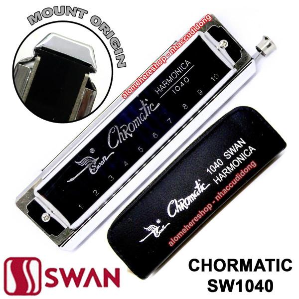Kèn harmonica chromatic Swan SW1040 (Bạc)