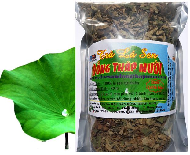 Trà lá sen 90GR - Giảm cân, giảm mỡ máu, giảm mất ngủ, giảm huyết áp, thanh lọc cơ thể....mua 5 tặng 1