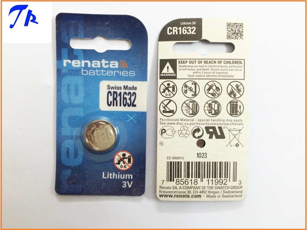 2 viên pin renata cr1632 lithium 3v pin remote cr1632