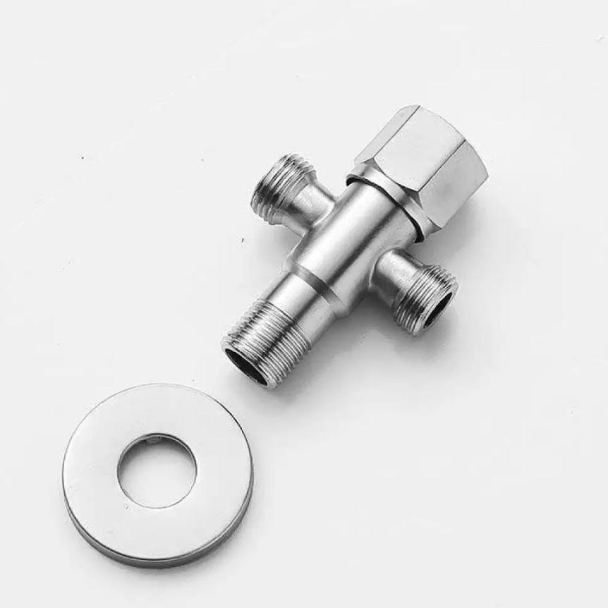 [HCM]Van T chia bồn cầu Inox Sus 304 xước mờ