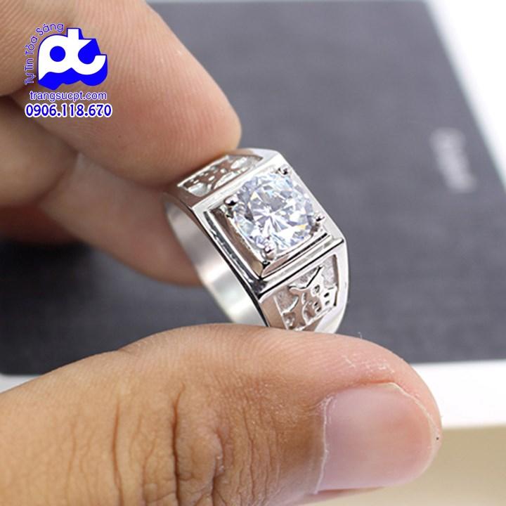 NHẪN INOX NAM CHỮ PHƯỚC ĐÍNH XOÀN CAO CẤP ĐẸP GIÁ RẺ
