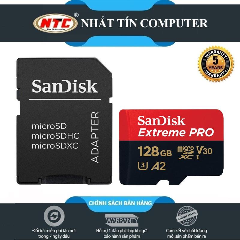 Thẻ Nhớ MicroSDXC SanDisk Extreme Pro V30 U3 4K A2 128GB R170MB/s W90MB/s (Đen đỏ)