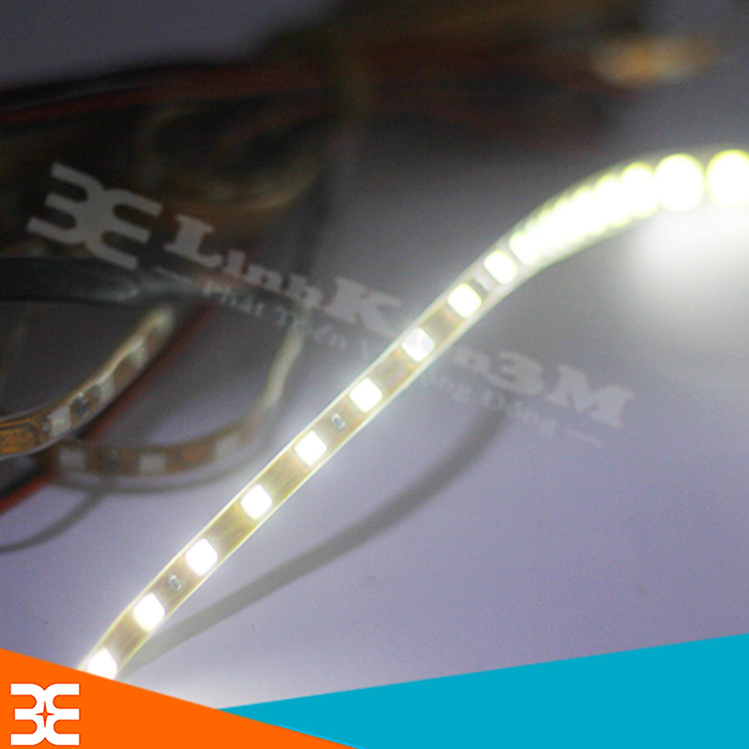 Dây Led Dán Xe Máy 12V 45cm Nháy Đuổi - Trắng