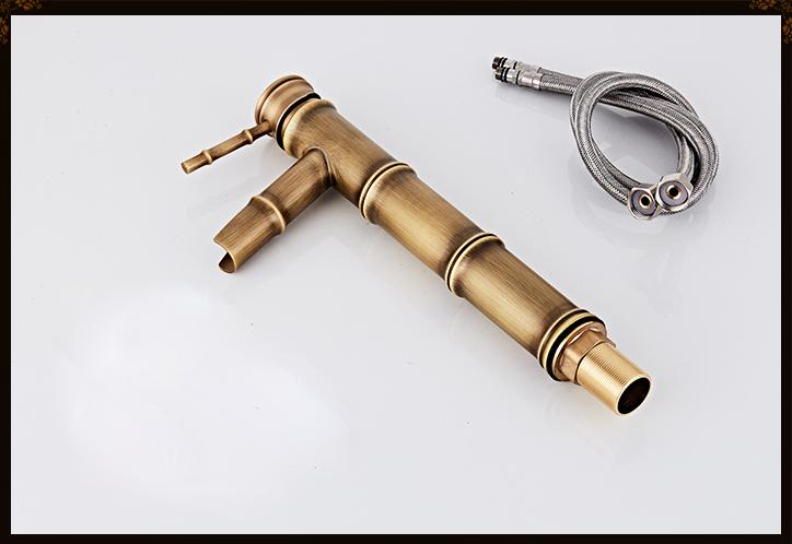 Vòi rửa lavabo đồng nghệ thuật VOI001 – Mô hình thân tre nhã nhặn
