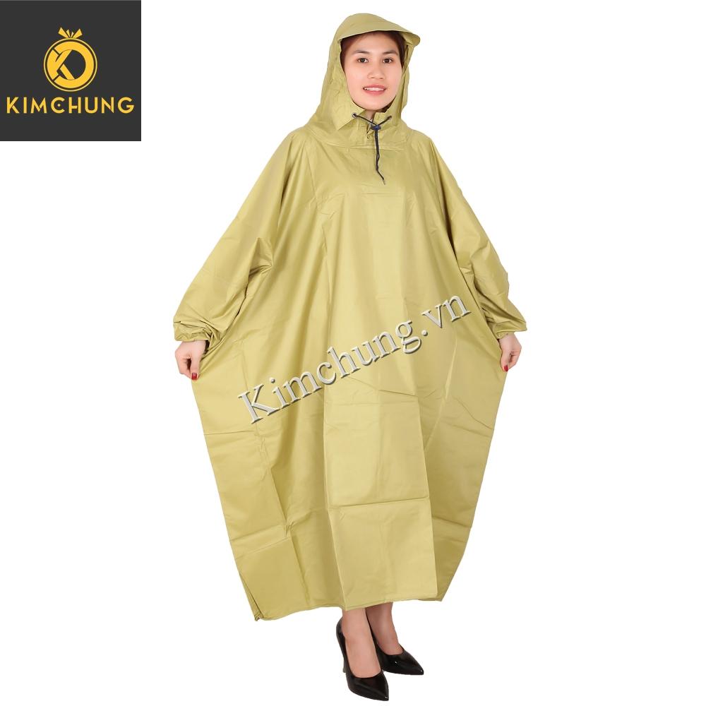Áo mưa nam không xẻ tà, vải dù chống thấm tốt, siêu nhẹ, siêu bền (Size 3XL)