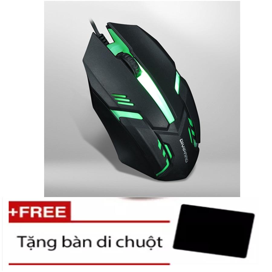 [HCM]Chuột chơi game có dây đèn led Milang + Tặng bàn di chuột