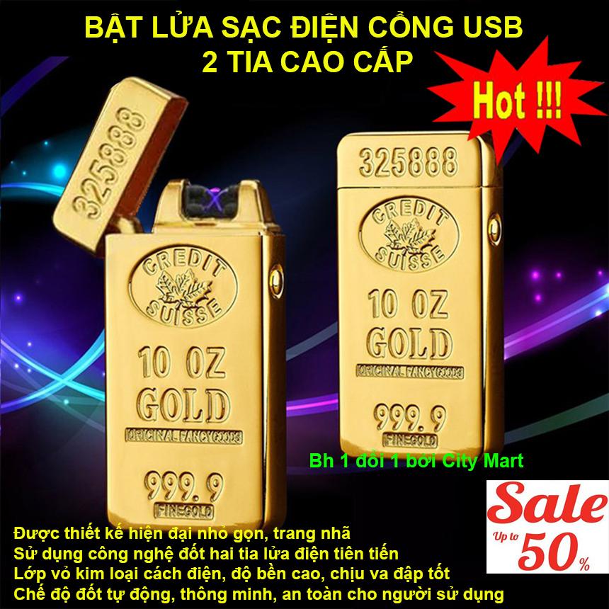 Hot Quet Bang Dien, Hột Quẹt Đẹp, Bật Lửa Sạc Điện Cổng USB 2 Tia CMT164 Cao Cấp, Bật Lửa Giá Rẻ - Đẹp  Độc Lạ, Đẳng Cấp, Độ Bền Cao - Bh 1 Đổi 1 Bởi City-Mart
