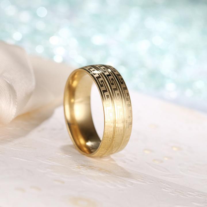 NHẪN HOA VĂN TITANIUM VĨNH VIỄN KHÔNG ĐEN GỈ