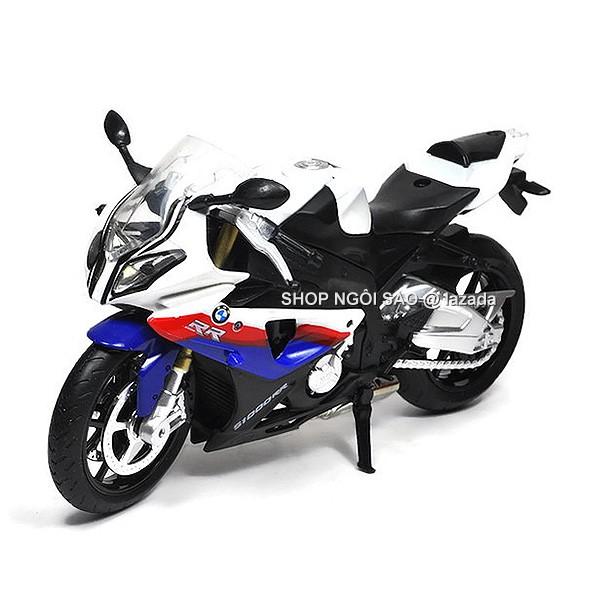 XE MÔ HÌNH TỈ LỆ 1/32 - MOTO S1000RR - CAIPO  (TRẮNG XANH)