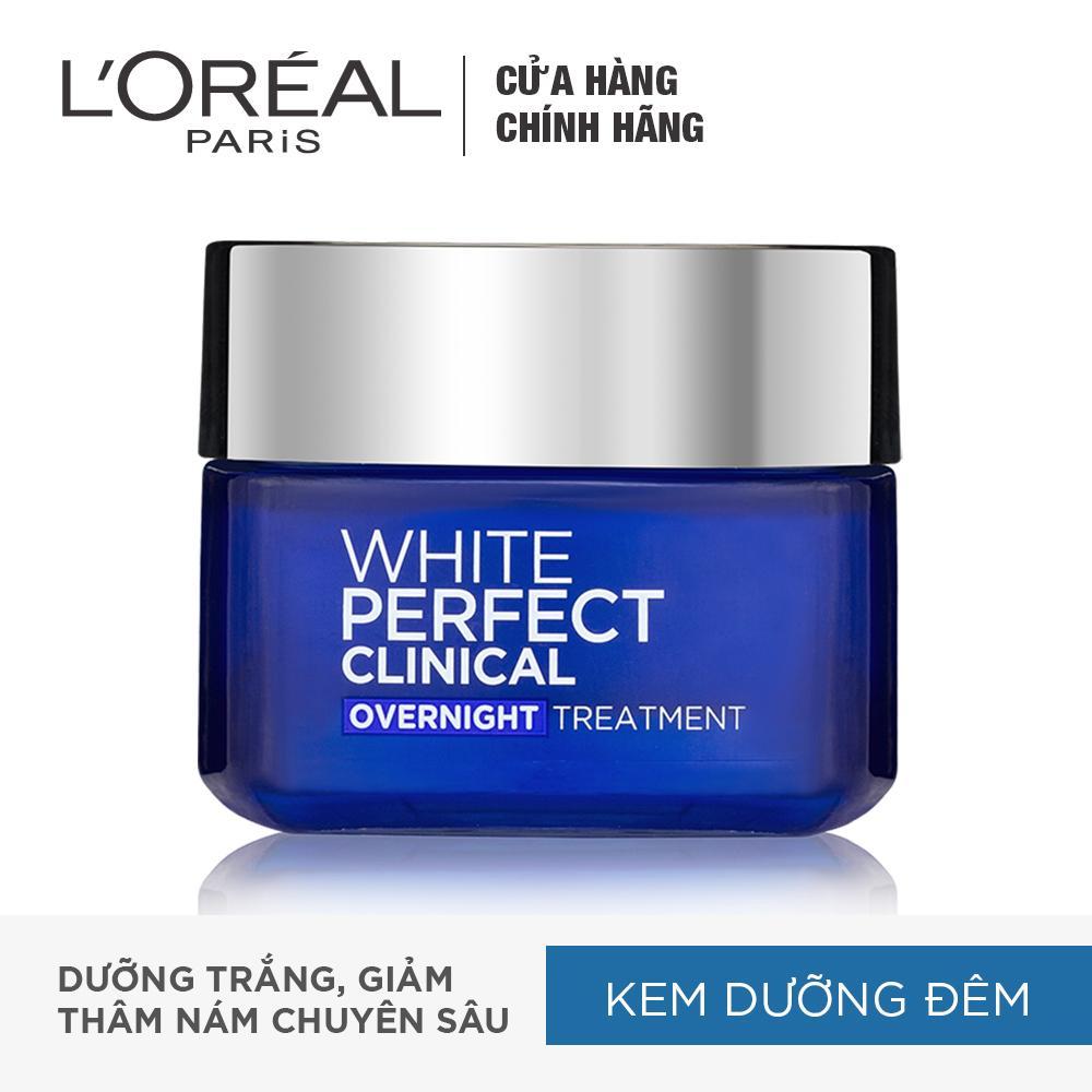 Kem dưỡng trắng mịn và giảm thâm nám ban đêm LOreal Paris White
Perfect Clinical Night Cream 50ml