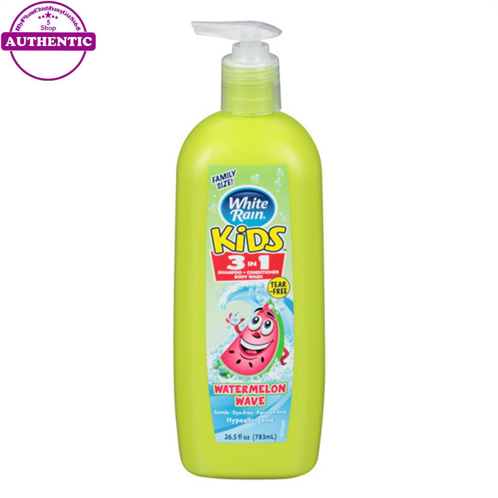 Sữa tắm gội xả em bé 3 in 1 white rain hương dưa hấu