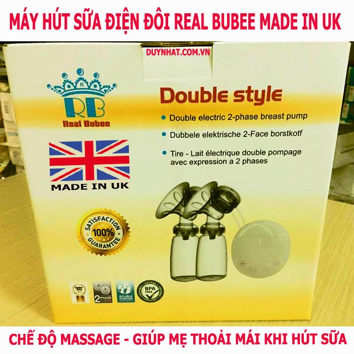 Dụng cụ hút sữa giá rẻ - máy hút sữa điện đôi real bubee - nhập khẩu nguyên chiếc