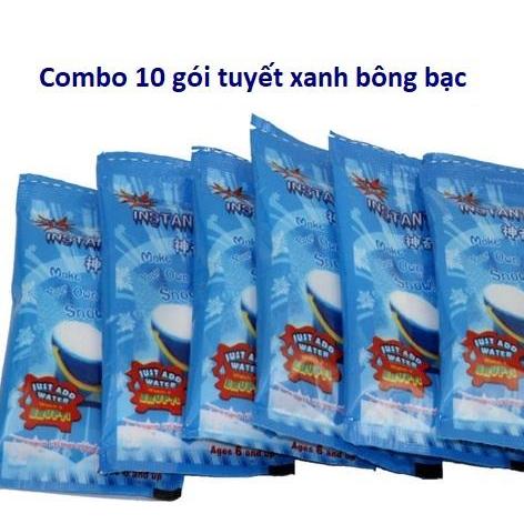Combo 10 Gói Tuyết Xanh Bông Bạc (tuyết Nhân Tạo Cloud Slime ) By Missmay