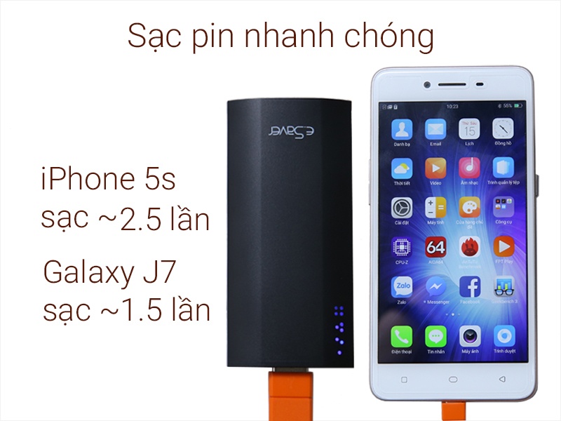 Dung lượng pin 5.000 mAh