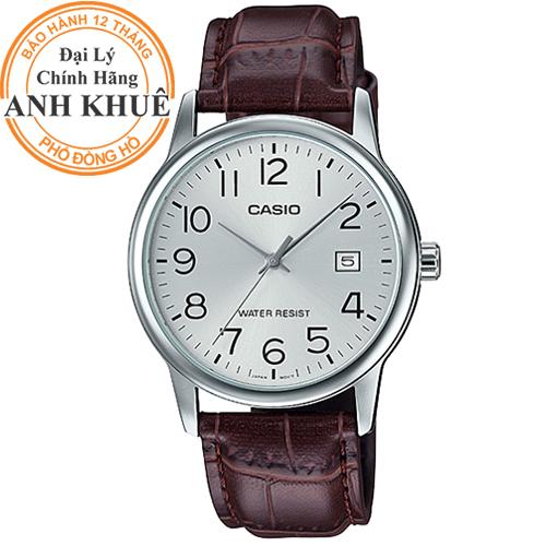 Đồng hồ nam dây da casio anh khuê mtp-v002l-7b2udf