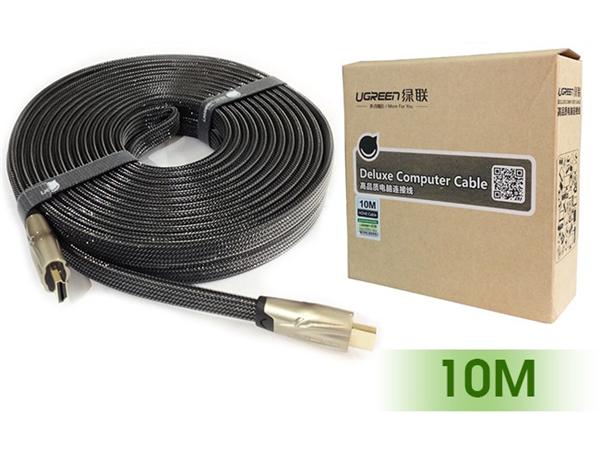 Dây cáp hdmi dây dẹt bọc lưới chuẩn 1.4 hỗ trợ 4k x 2k ugreen 10256 - 10m