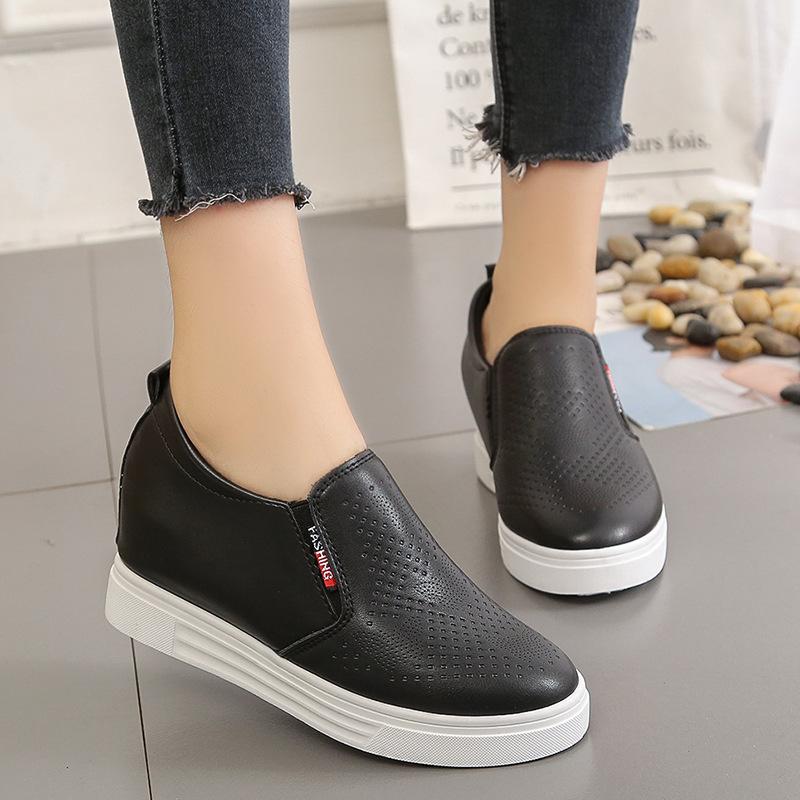 Giày slip on độn đế da chấm 6251 Gokichi