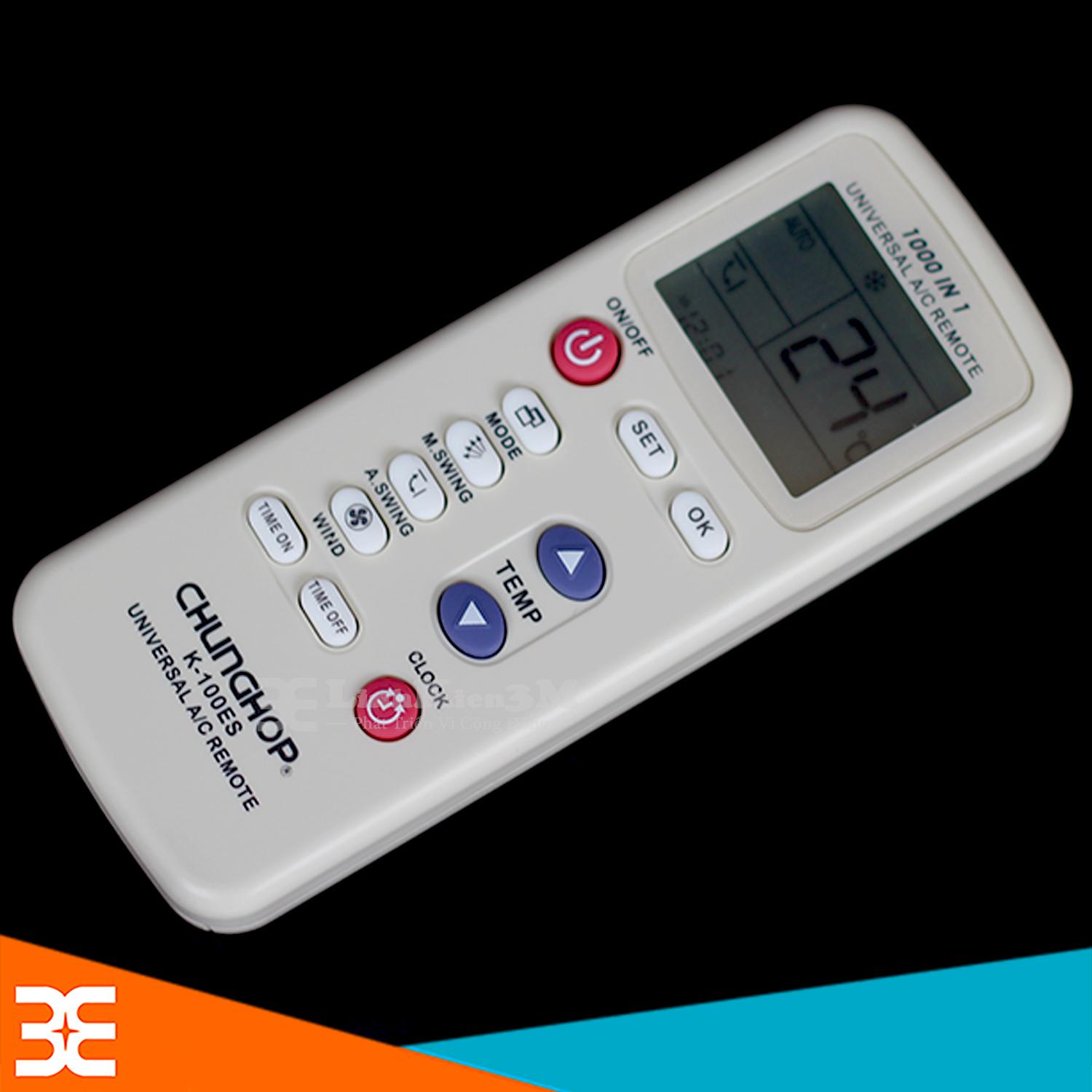 Điều khiển điều hòa đa năng k-100es dùng cho các loại điều hòa