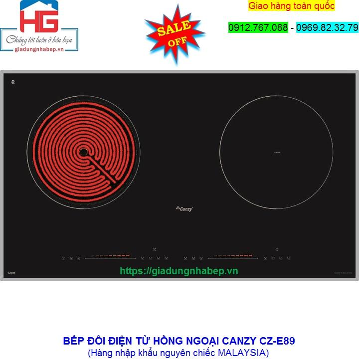 Bếp điện từ đôi hồng ngoại canzy cz-e89