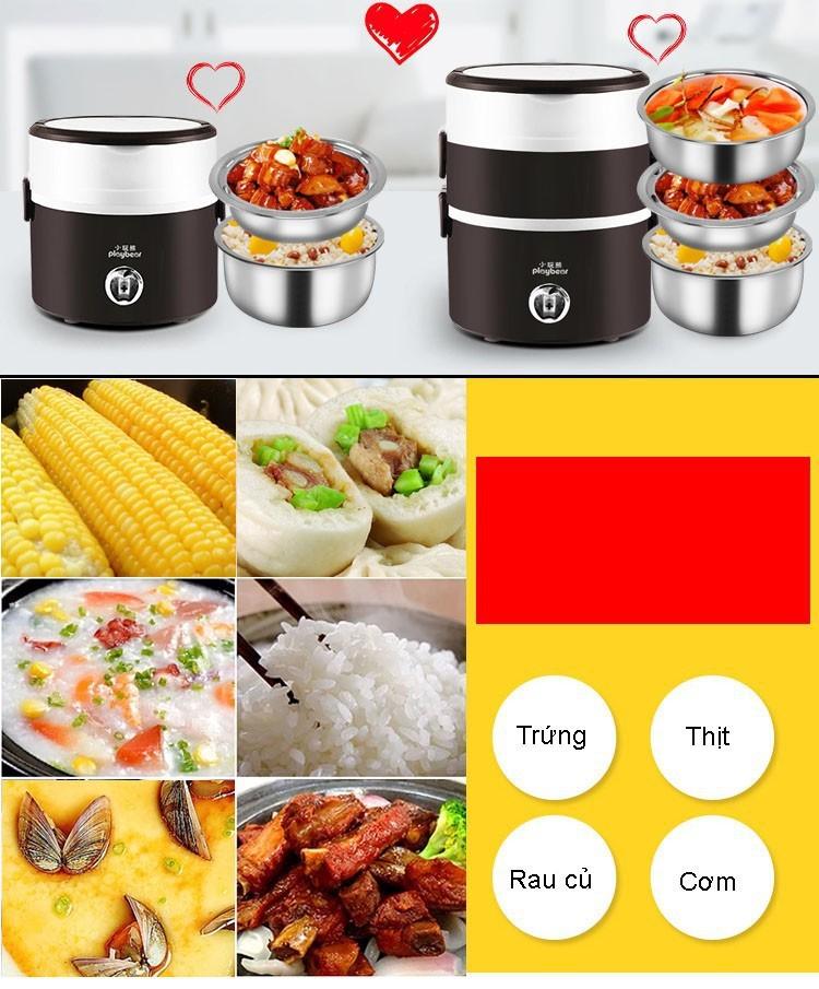 nồi cơm điện mini 3 tầng cao cấp 2