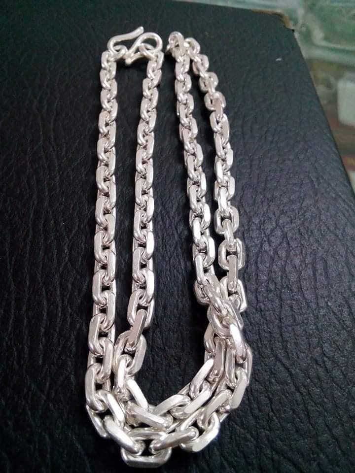 Dây chuyền bạc nam kiểu mắt xích đặc loại 3 cây- Quà tặng nam giới
