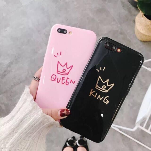 Ốp đôi iphone king và queen bóng đẹp