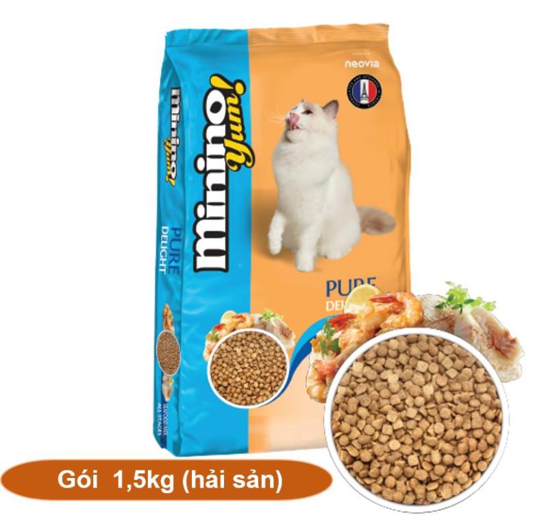 Hanapet-(Gói 1,5kg) Minino Yum (BLISK mới) - Thức ăn viên cao cấp cho mèo mọi lứa tuổi - ( 203f) hạt cho mèo / thứ