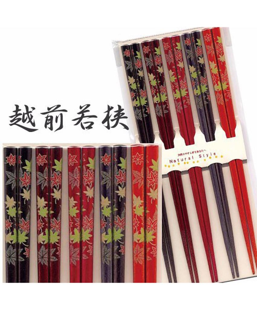 Set 5 đôi đũa mẫu lá phong - Hàng Nhật nội địa