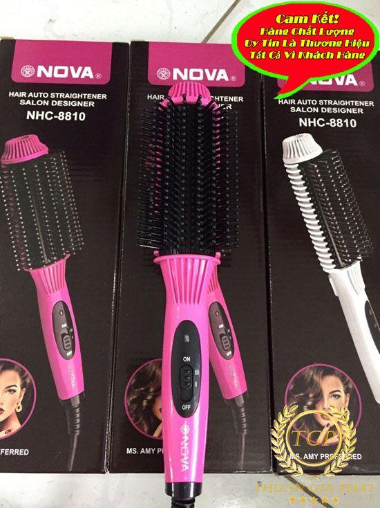 Lược điện uốn cúp đuôi tóc chải thẳng đa năng Nova 8810
