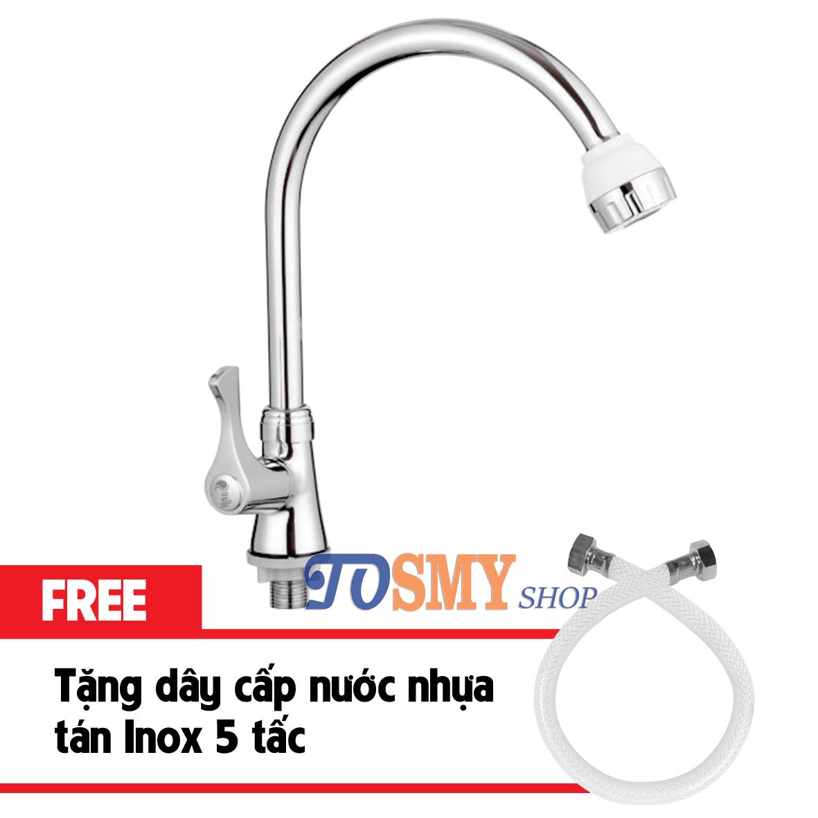 Vòi rửa chén lạnh cần cứng cắm chậu CL04 - tặng kèm dây cấp nước