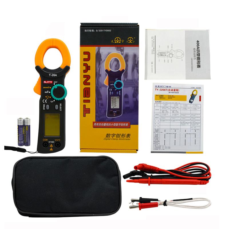 Ampe kìm kẹp mét NJTY T-26A bỏ túi, công cụ sửa chữa điện , điện lạnh đo được nhiệt độ.