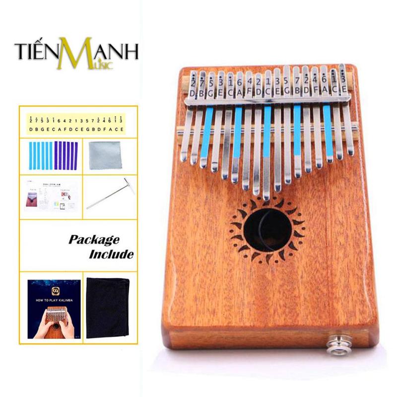 Đàn Kalimba Walter 17 Phím WK-17NMEQ (Có EQ - Gỗ Mahogany - Mbira Thumb Finger Piano 17 Keys - Kèm Sticker dán note, Decal xanh đỏ, Búa chỉnh âm, Túi đựng, Khăn lau, Sách học, Móng gẩy Tiến Mạnh Music - Giúp cảm thụ âm nhạc tốt)