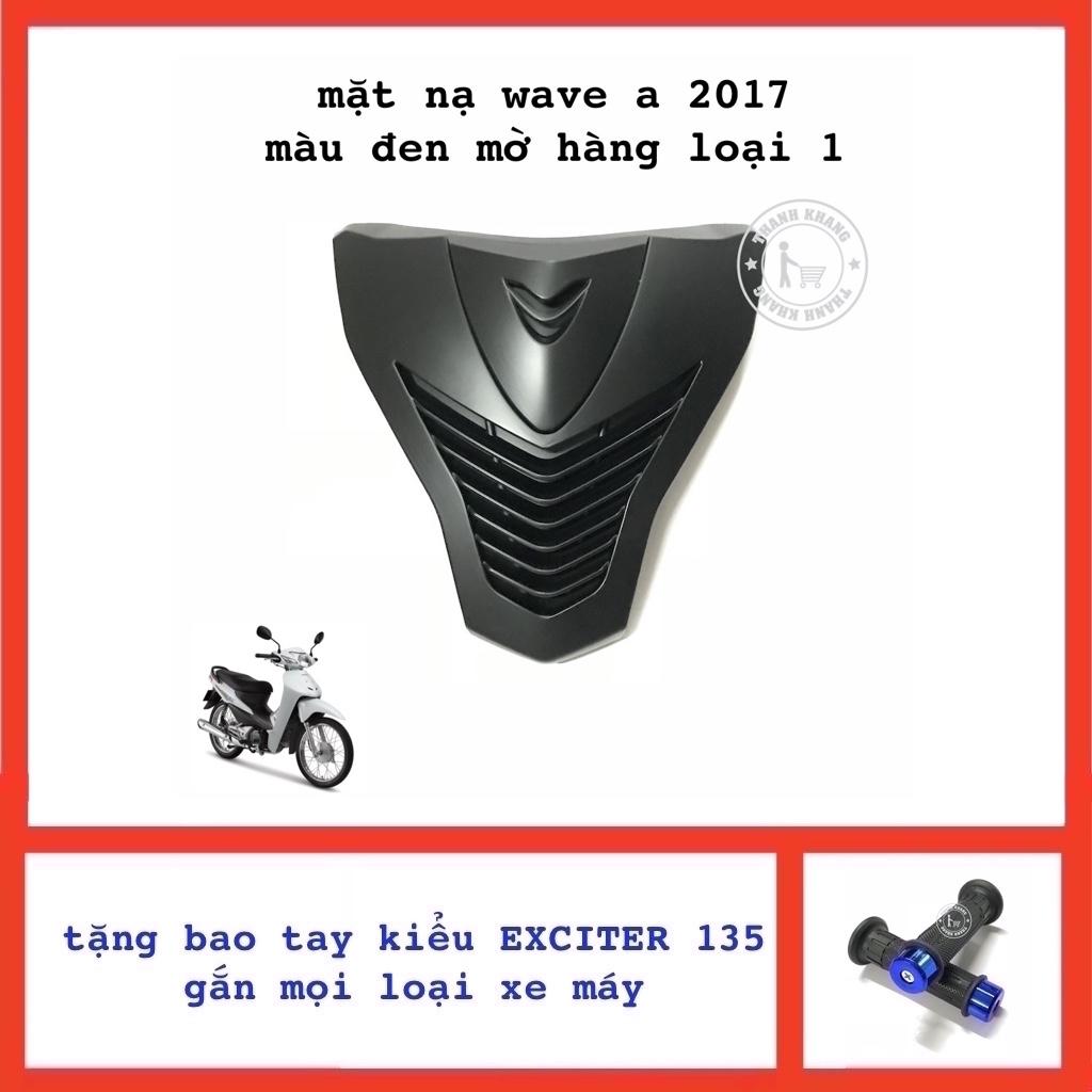 MẶT NẠ WAVE ANPHA 2017 thanh khang màu đen mờ tặng cặp bao tay kiểu Ex 135 màu xanh dương 006001126  006000893