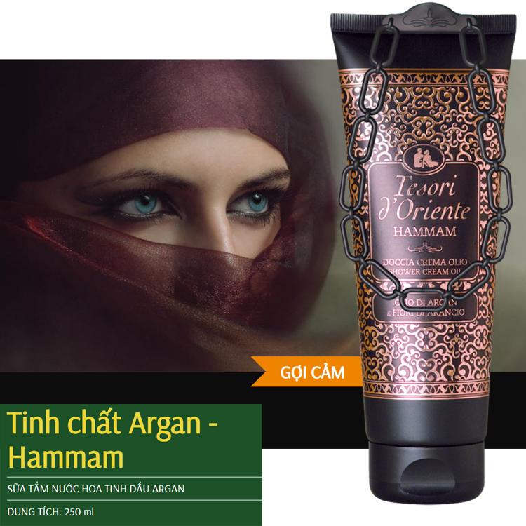 Sữa tắm nước hoa Tesori D' Oriente Hammam tinh dầu Agan 250ml - Nhập khẩu từ ITALY