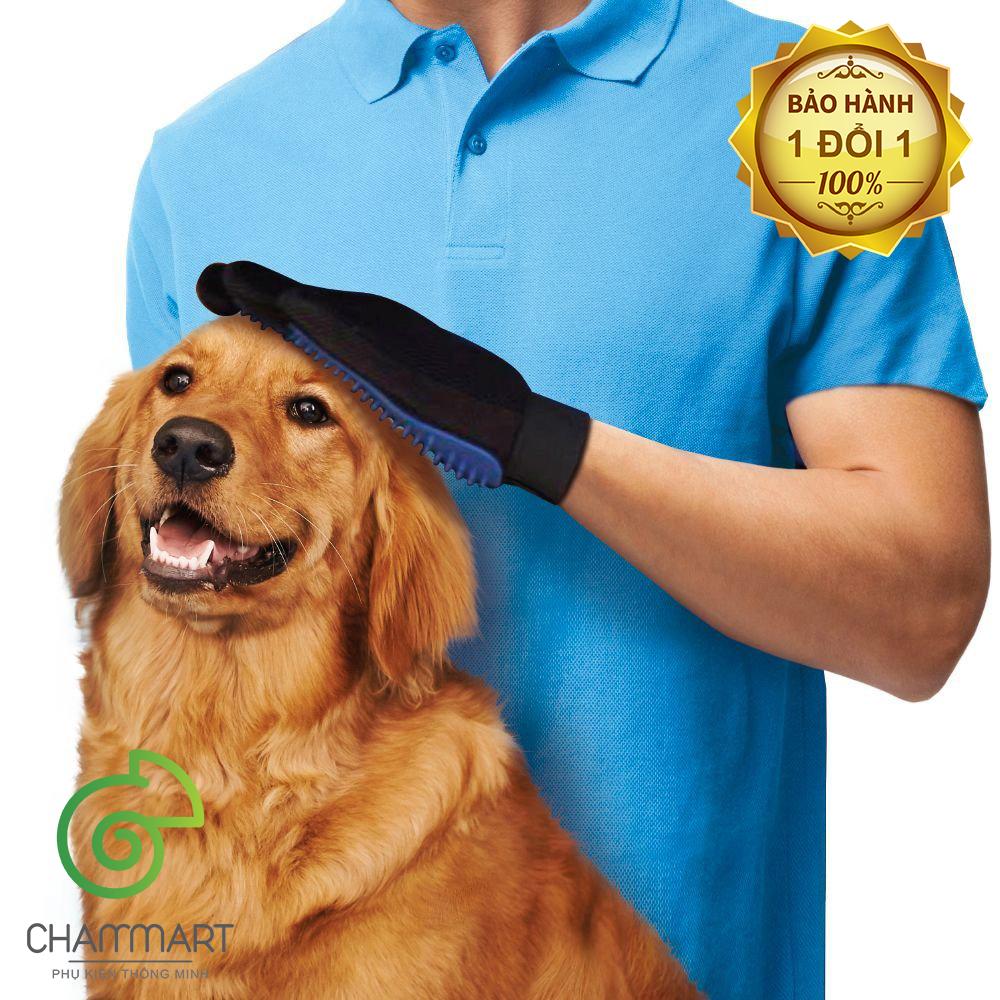 Găng Tay Chải Lông Rụng Cho Thú Cưng Chó Mèo