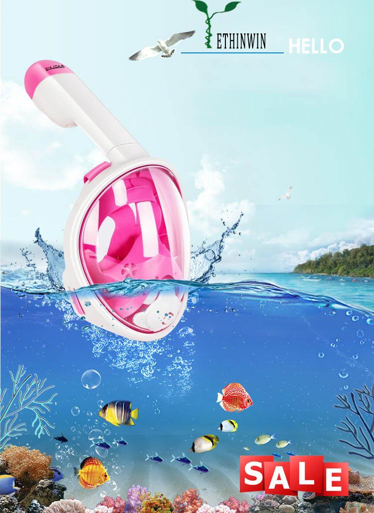 Mặt nạ lặn biển Full Face View 180 có ống thở, gắn được - bình dưỡng khí lặn, Mặt nạ lặn ưu đãi đặc biệt có gắn ống thở 1 chiều ngăn nước – Bảo hành toàn quốc 1 đổi 1 – Giao Hàng Nhanh